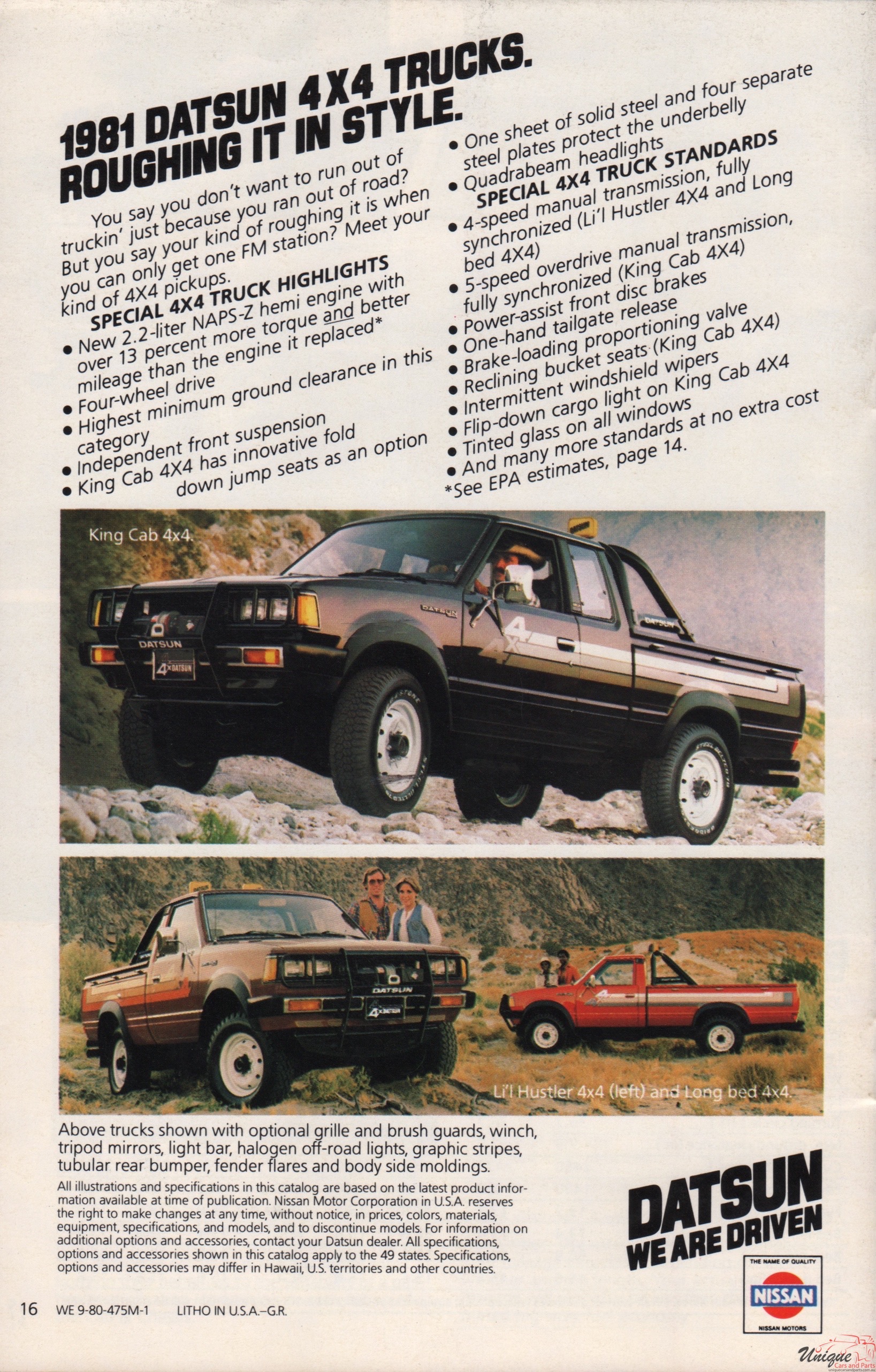 1981 Datsun Model Lineup Brochure Page 10